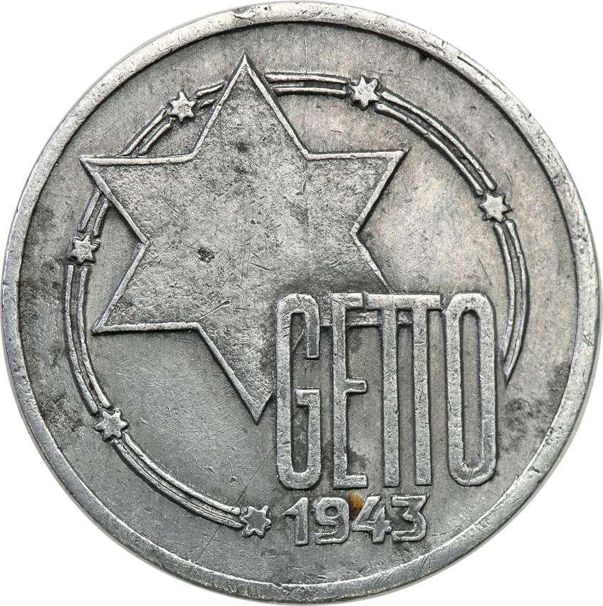 Getto Łódź. 10 Marek 1943, aluminium - odmiana 10/5